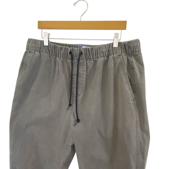 Old Navy Joggers Men’s Large Olive Gray Modern Built-In-Flex Ankle Cotton Blend - Picture 2 of 12